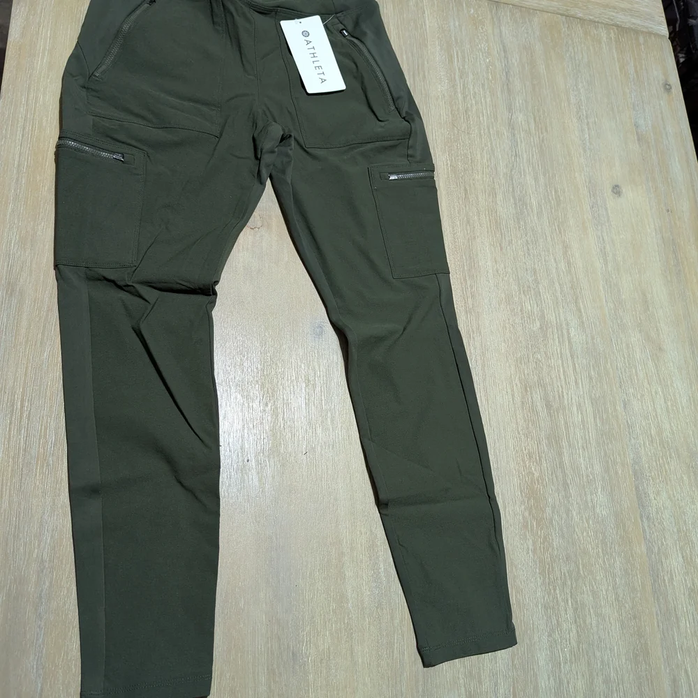 Athleta Green Slim Fit Trousers - Picture 2 of 6
